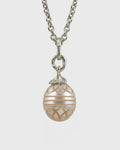 Carved 12.1mm Oval Freshwater Pearl Necklace