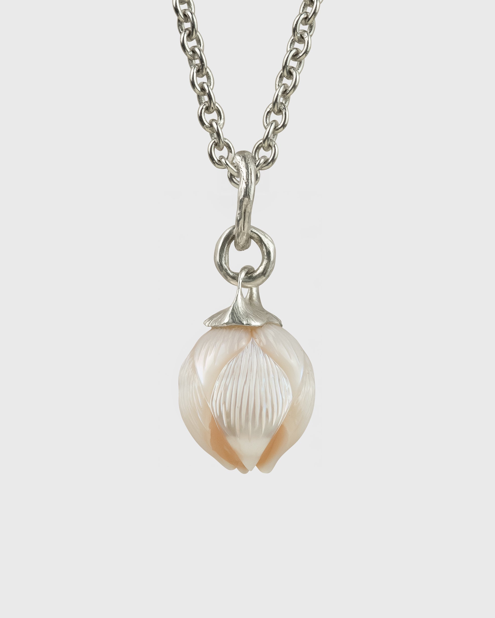 Carved 12.2mm Drop Freshwater Pearl Necklace