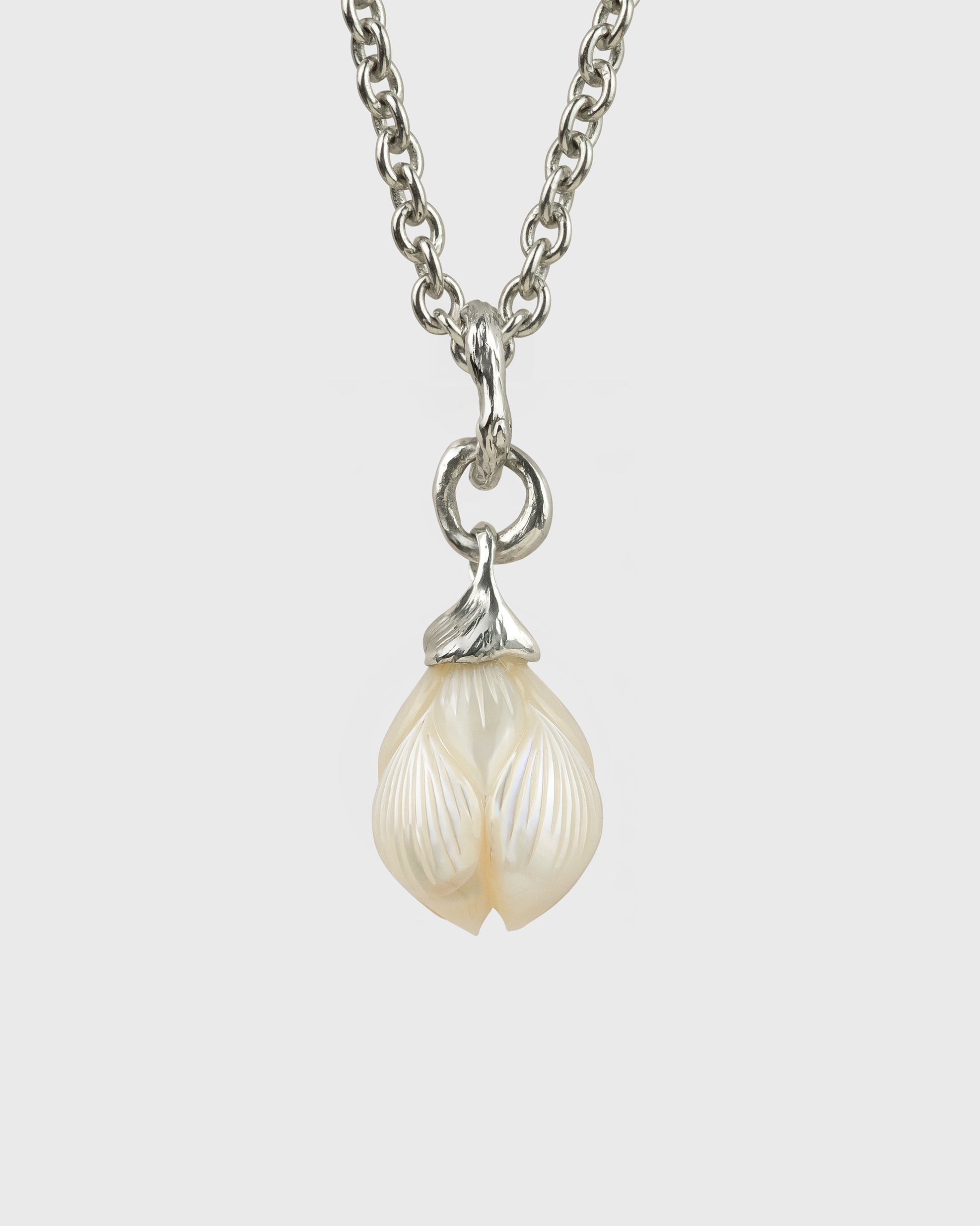 Carved 10.6mm Drop Freshwater Pearl Necklace