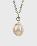 Carved 12.7mm Drop Freshwater Pearl Necklace