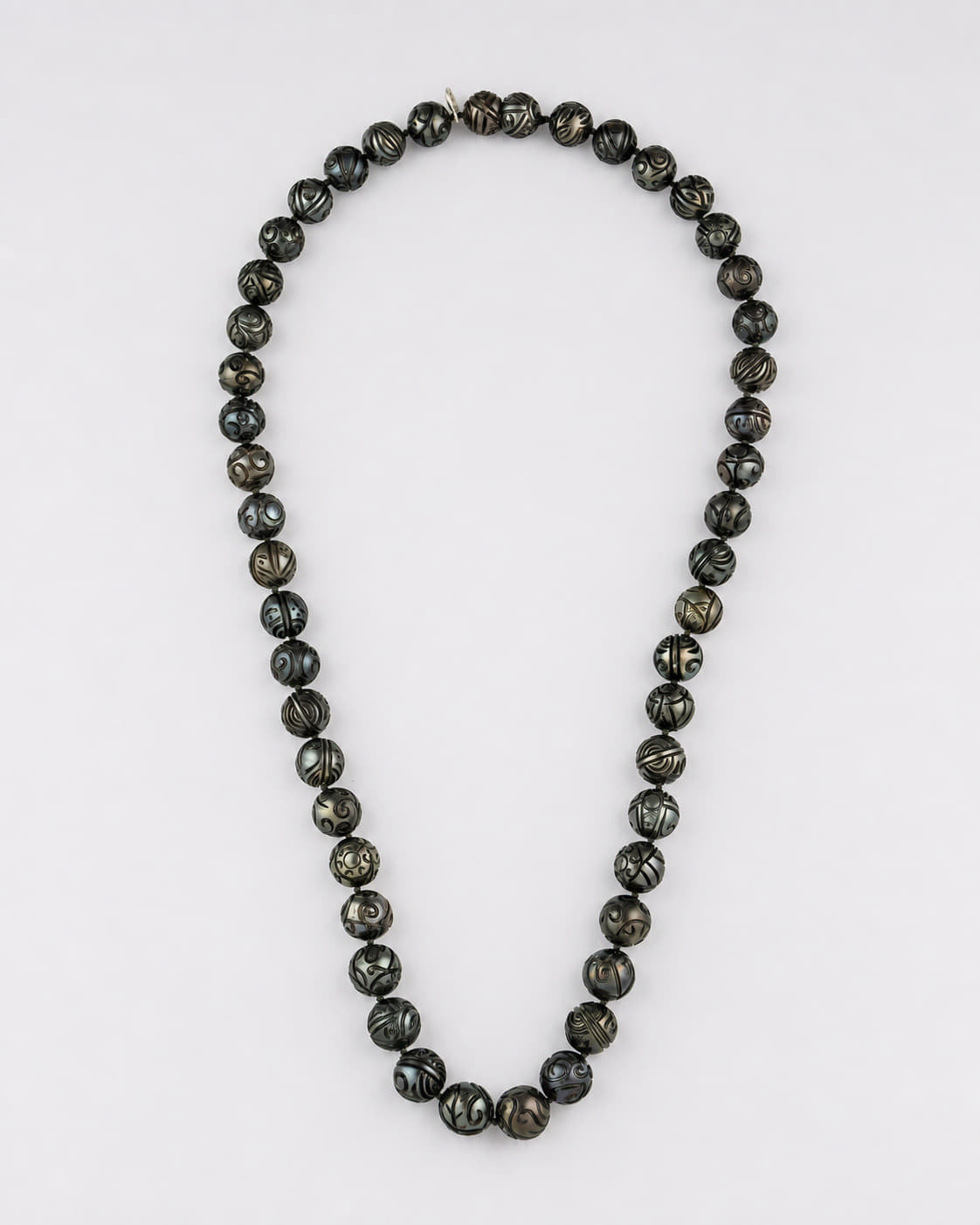 Moira Carved Tahitian Pearl Necklace - 610 mm (24")