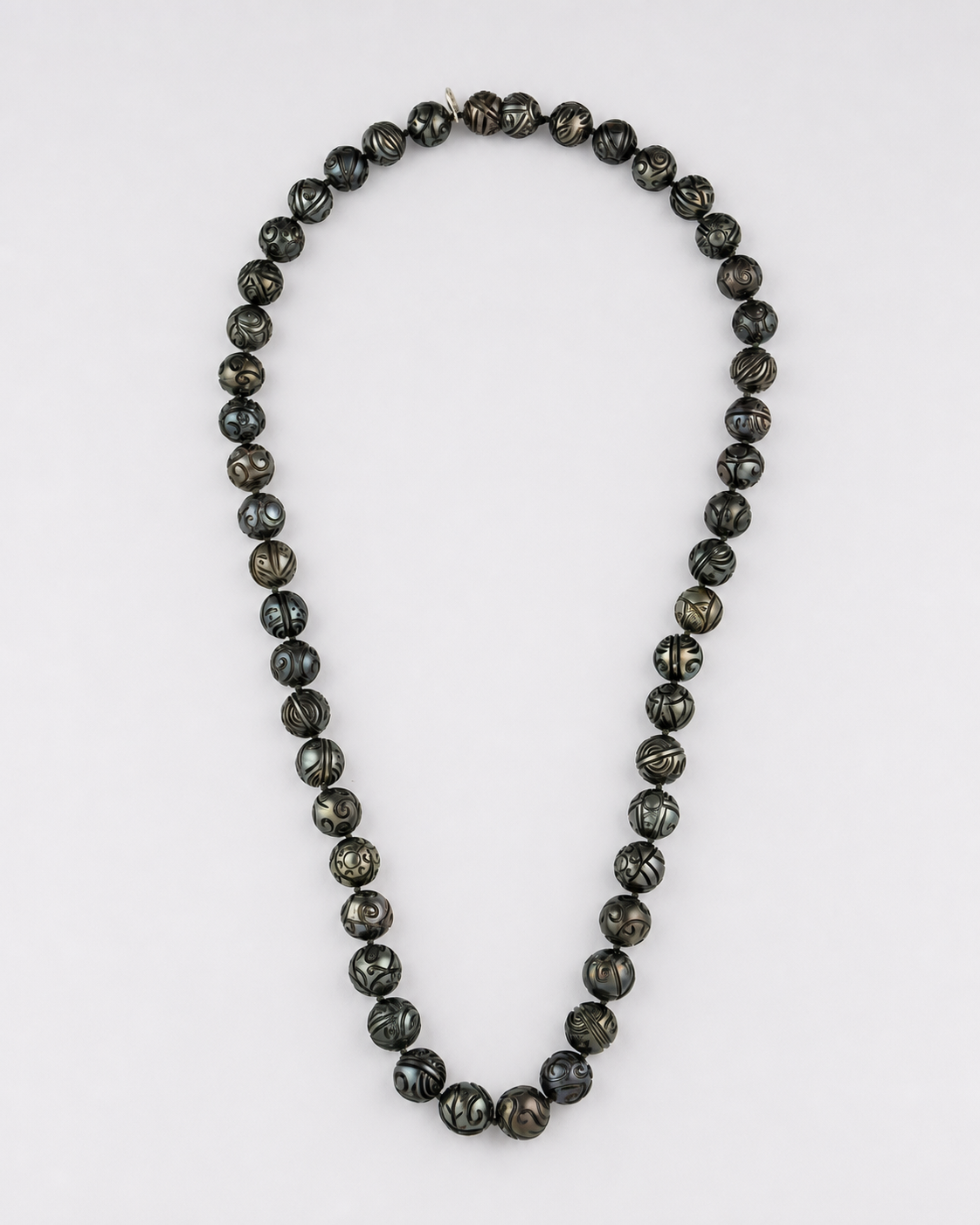 Moira Hand-Carved Tahitian Pearl Necklace - 610 mm (24")