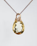Kara 18K rose gold plated silver and citrine pendant- SKU KA-P-977-RG