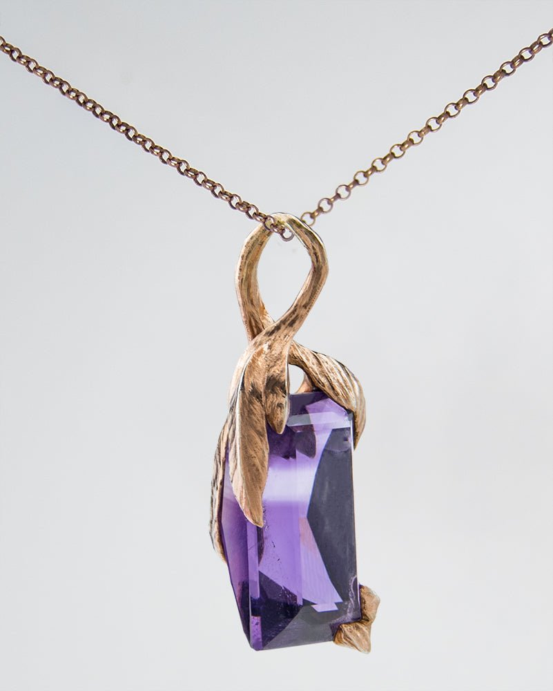 Kara Gold-Plated Silver and Amethyst Pendant