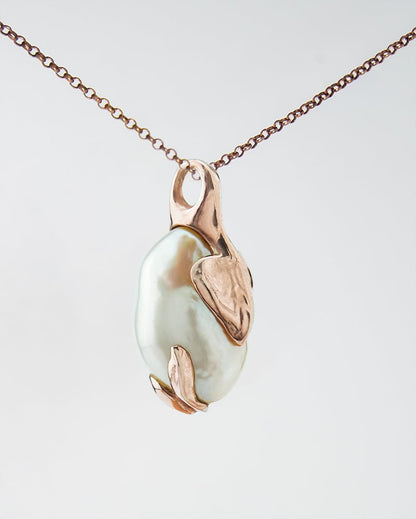 Kara Gold-Plated Sterling Silver and Baroque Pearl Pendant