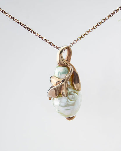 Kara Gold-Plated Sterling Silver and Baroque Pearl Pendant