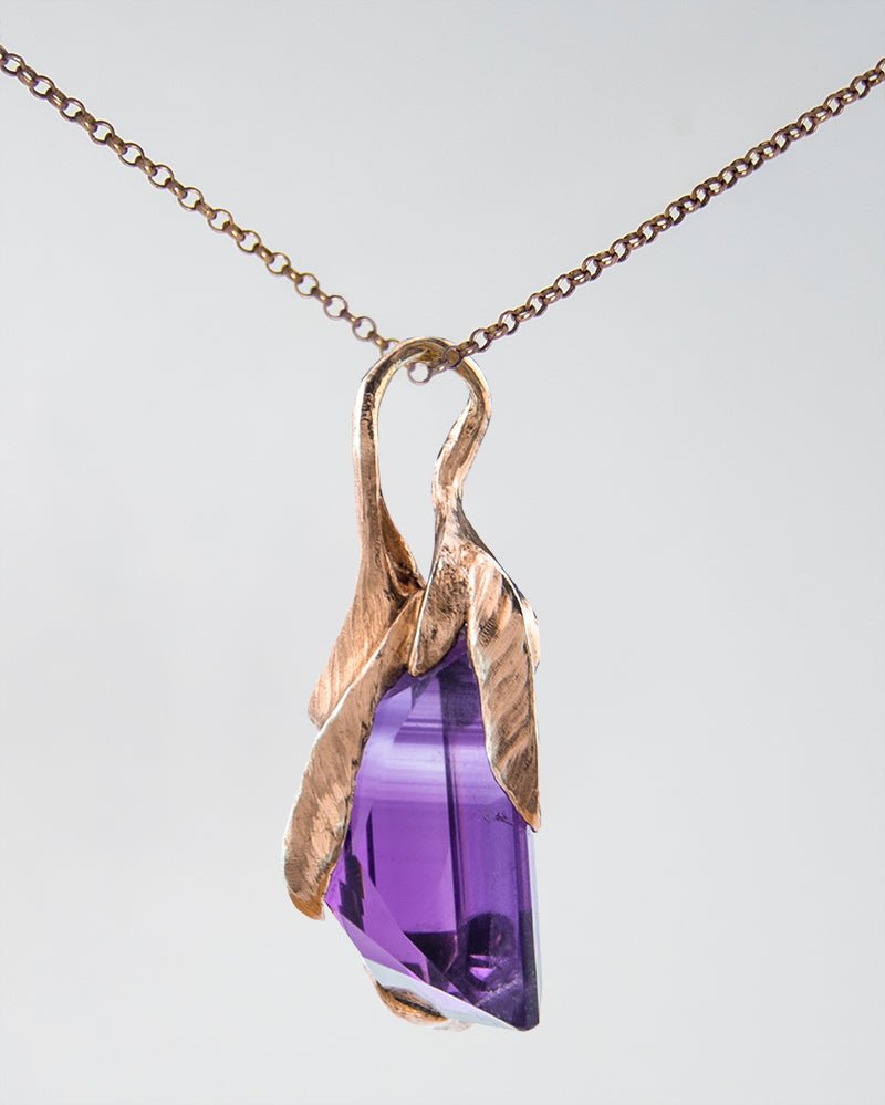 Kara Gold-Plated Silver and Amethyst Pendant