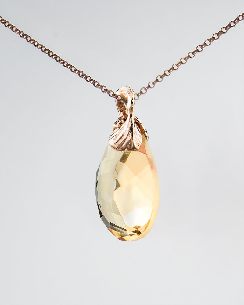 Kara Gold-Plated Silver and Citrine Pendant