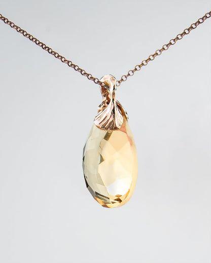 Kara Gold-Plated Silver and Citrine Pendant