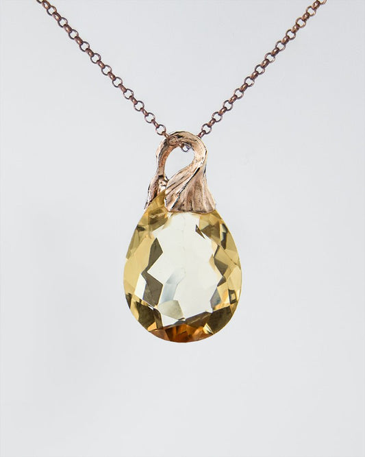 Kara Faceted Citrine Pendant - TVRRINI Jewellery