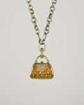 Unique 18K yellow gold with citrine and diamond locket pendant on signature TVRRINI chain SKU ML-P-817-YG