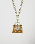Unique 18K yellow gold with citrine and diamond locket pendant on signature TVRRINI chain SKU ML-P-814-YG
