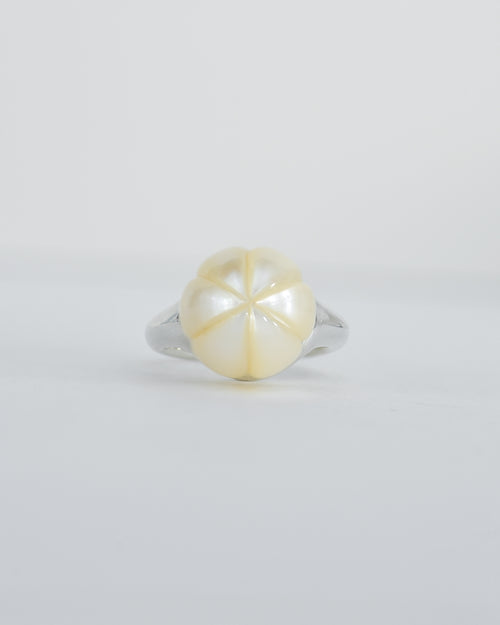 "Demeter" 12mm Freshwater Pearl Silver Ring