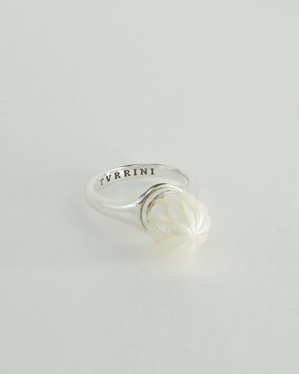 "Kaleidoscope" 11.6mm Freshwater Pearl Silver Ring