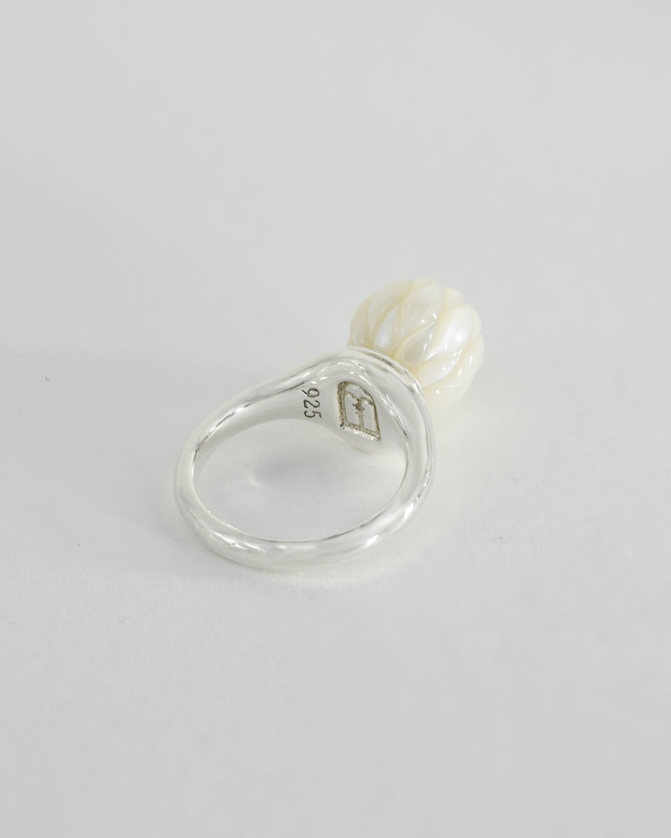 "Kaleidoscope" 11.6mm Freshwater Pearl Silver Ring