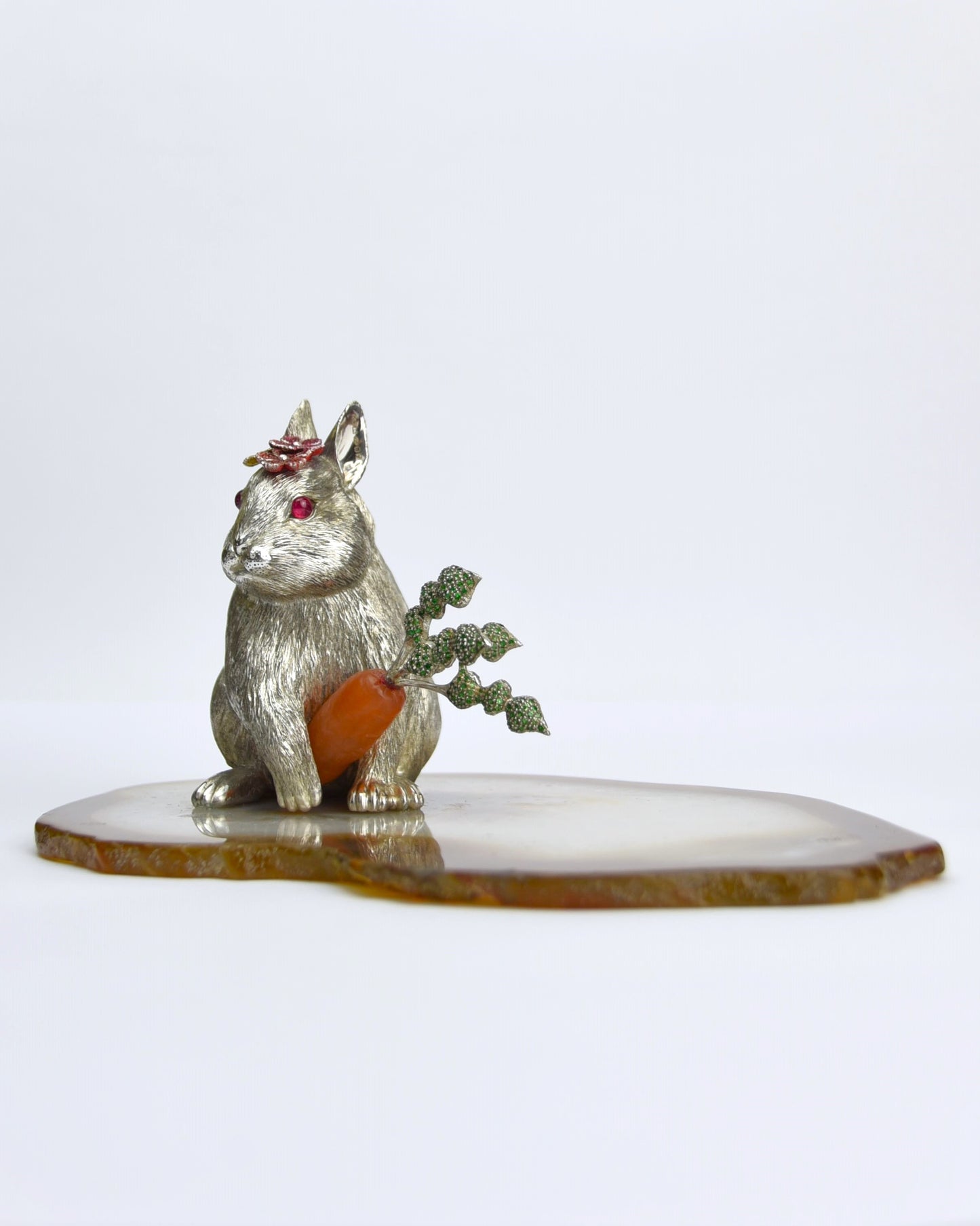 Collectable Silver Rabbit Sculpture