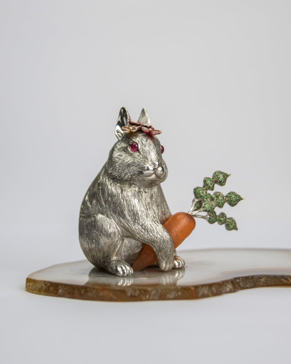 TVRRINI silver rabbit sculpture