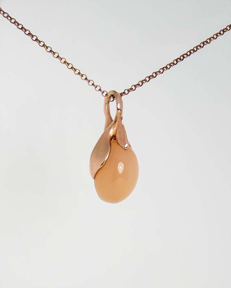 Kara Gold-plated Peach Moonstone Pendant