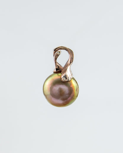 Kara Rose Gold-plated Semi-round Freshwater Pearl Pendant