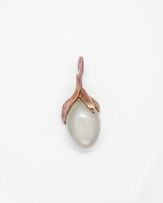 Kara 18K Gold-Plated Silver and White Moonstone Pendant
