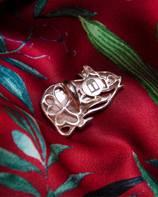 Reverse details on Rat Pendant in 18K rose gold