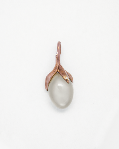 Kara 18K rose gold plated silver and white moonstone pendant SKU KA-P-978-RG